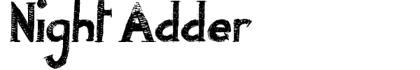 Night Adder font preview